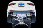 AWE Touring Edition Exhaust for Audi B9 S4 - Chrome Silver 102mm Tips - Mounted